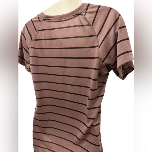 Patagonia Capilene Cool Trail Striped Brown l Mauve Women's Top Small S EUC - Picture 2 of 5